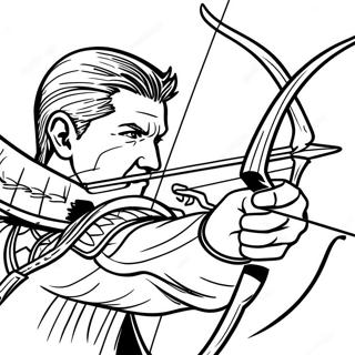 Hawkeye With Bow And Arrow Coloring Page 22594-18307