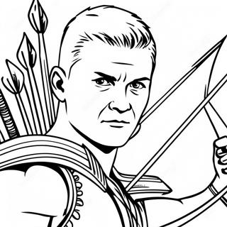 Hawkeye With Bow And Arrow Coloring Page 22594-18308