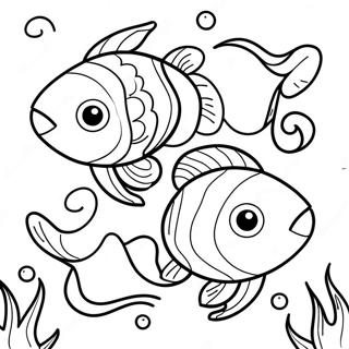 Cute Pisces Fish Coloring Page 22604-18314