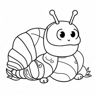 Colorful Caterpillar Coloring Page 2262-1923