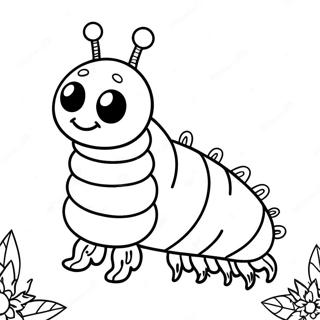 Colorful Caterpillar Coloring Page 2262-1924