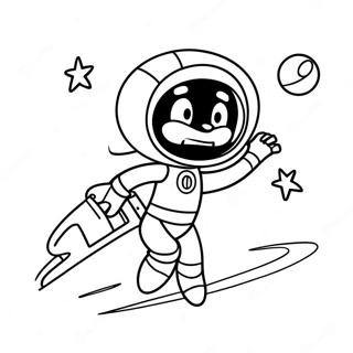 Marvin The Martian With Rocket Ship Coloring Page 22634-18333