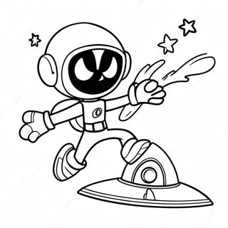 Marvin The Martian With Rocket Ship Coloring Page 22634-18334