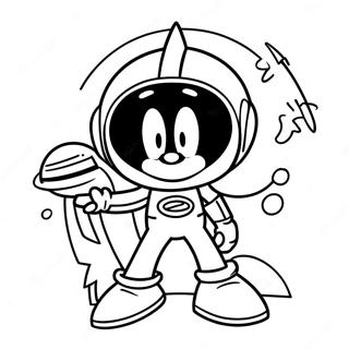 Marvin The Martian With Rocket Ship Coloring Page 22634-18336