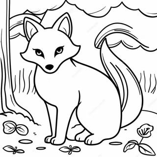 Realistic Fox Coloring Pages