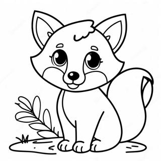 Cute Baby Fox Coloring Page 22654-18347