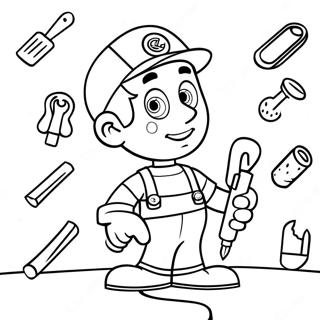 Handy Manny With Tools Coloring Page 22684-18371