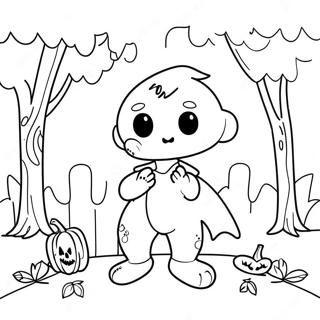 M3gan In A Spooky Setting Coloring Page 22704-18386