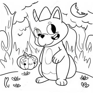 M3gan In A Spooky Setting Coloring Page 22704-18387