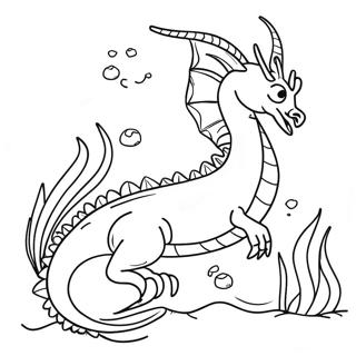 Majestic Sea Dragon Underwater Coloring Page 22714-18397