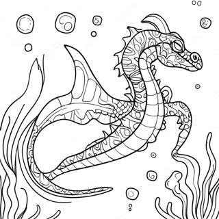 Majestic Sea Dragon Underwater Coloring Page 22714-18400