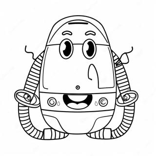 Funny Vacuum With Smiling Face Coloring Page 22724-18406