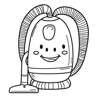 Funny Vacuum With Smiling Face Coloring Page 22724-18407