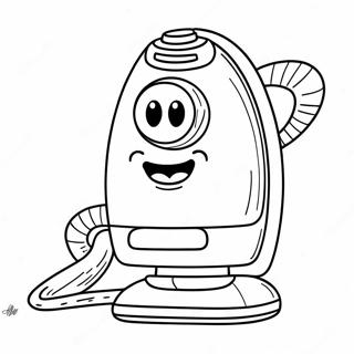 Funny Vacuum With Smiling Face Coloring Page 22724-18408