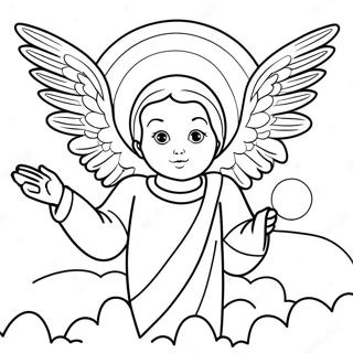 Angelic Beings In Revelation Coloring Page 22734-18413