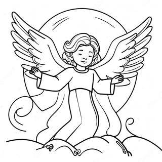 Angelic Beings In Revelation Coloring Page 22734-18414