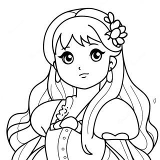 Anime Princess Coloring Page 22763-18436