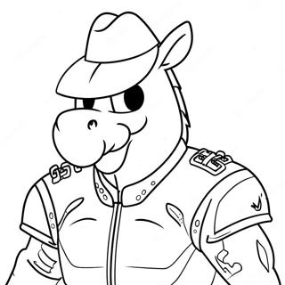 Broncos Mascot Dressed In Gear Coloring Page 22774-18445