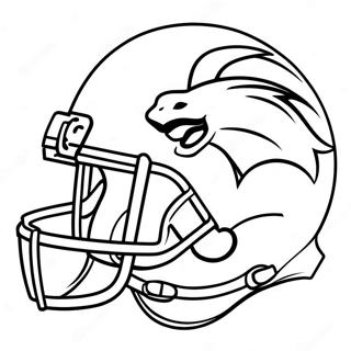 Broncos Mascot Dressed In Gear Coloring Page 22774-18447