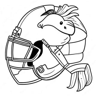 Broncos Mascot Dressed In Gear Coloring Page 22774-18448