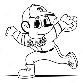 Braves Mascot In Action Coloring Page 22804-18473