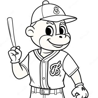 Braves Mascot In Action Coloring Page 22804-18476