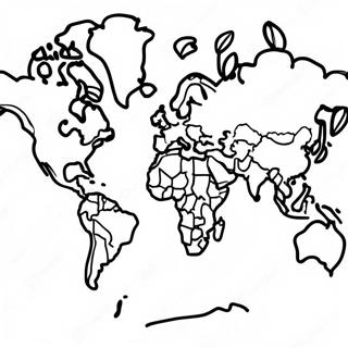 World Map Coloring Page 22843-18500