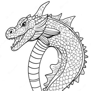 Majestic Water Dragon Coloring Page 22864-18516