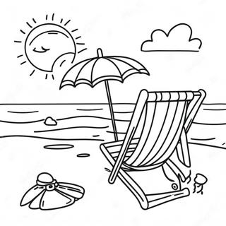 Sunny Beach Day Coloring Page For Kids 22874-18526