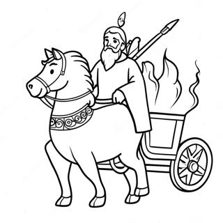 Elijah With Fiery Chariot Coloring Page 22894-18541