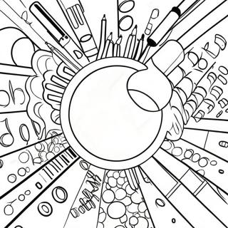 Colorful Markers Art Coloring Page 22924-18568