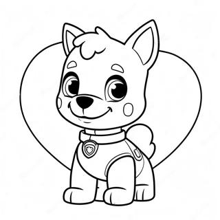 Charming Paw Patrol Hearts Coloring Page 22934-18574