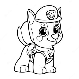 Charming Paw Patrol Hearts Coloring Page 22934-18575