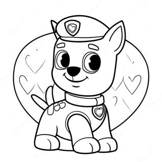 Charming Paw Patrol Hearts Coloring Page 22934-18576