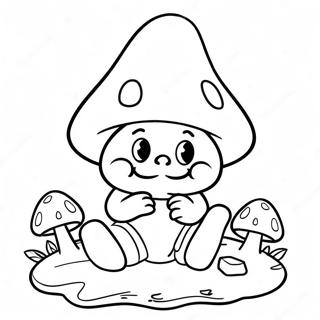 Mushroom Gnome Coloring Pages