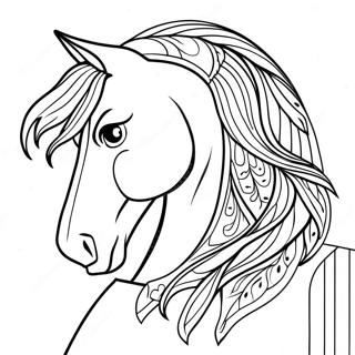 Majestic Horse Head Coloring Page 22964-18596