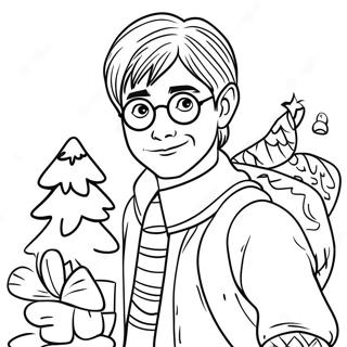 Harry Potter Christmas Coloring Page 22973-18604