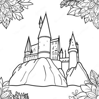 Festive Hogwarts Castle Coloring Page 22974-18606