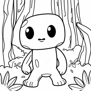 Creeper In A Forest Coloring Page 22-37