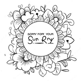 Sorry For Your Loss Inspirational Quote Coloring Page 23013-18634