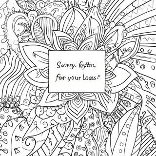 Sorry For Your Loss Inspirational Quote Coloring Page 23013-18636