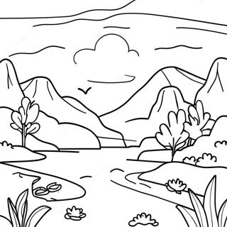 Peaceful Nature Scene Sorry For Your Loss Coloring Page 23014-18637