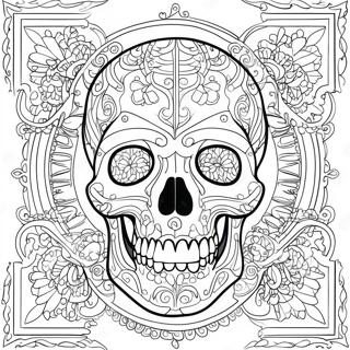 Detailed Blank Skull Diagram Coloring Page 23033-18646