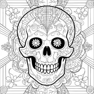 Detailed Blank Skull Diagram Coloring Page 23033-18647