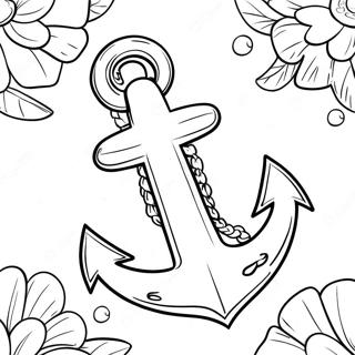 Colorful Nautical Anchor Coloring Page 23064-18677