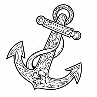 Colorful Nautical Anchor Coloring Page 23064-18680