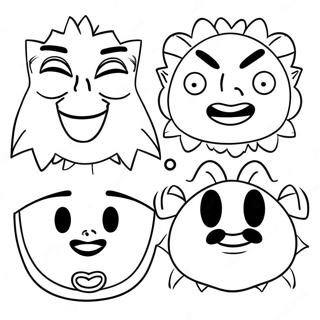 Funny Ugly Faces Coloring Page 23074-18685