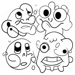 Funny Ugly Faces Coloring Page 23074-18686