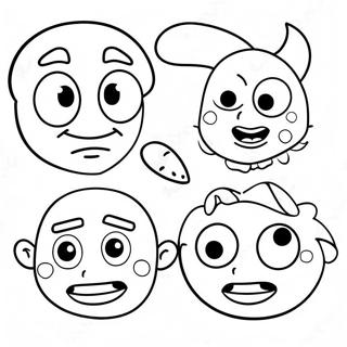 Funny Ugly Faces Coloring Page 23074-18687