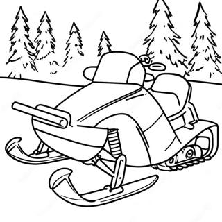 Snowmobile Coloring Pages